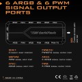 Controladora PWM-ARGB Darkflash RC2 / 14 efectos / 6 conectores ARGB / 5 Conectores PWM