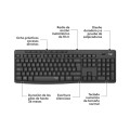 ÷ Teclado y mouse logitech wireless mk295 silent color grafito p/n:920-009798